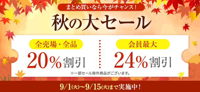 秋の大セール：カテゴリ
