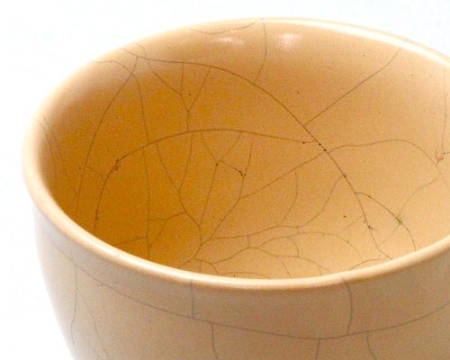 クラック釉 ベージュ