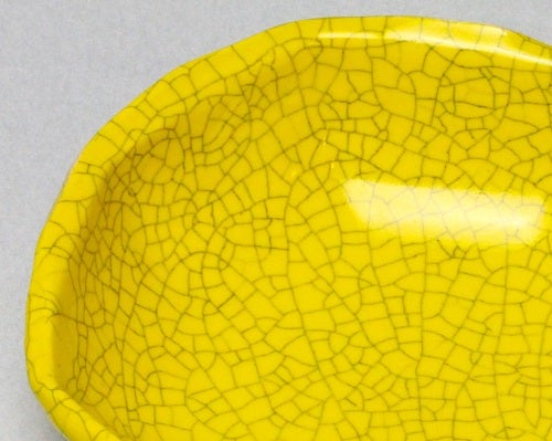 クラック釉 イエロー